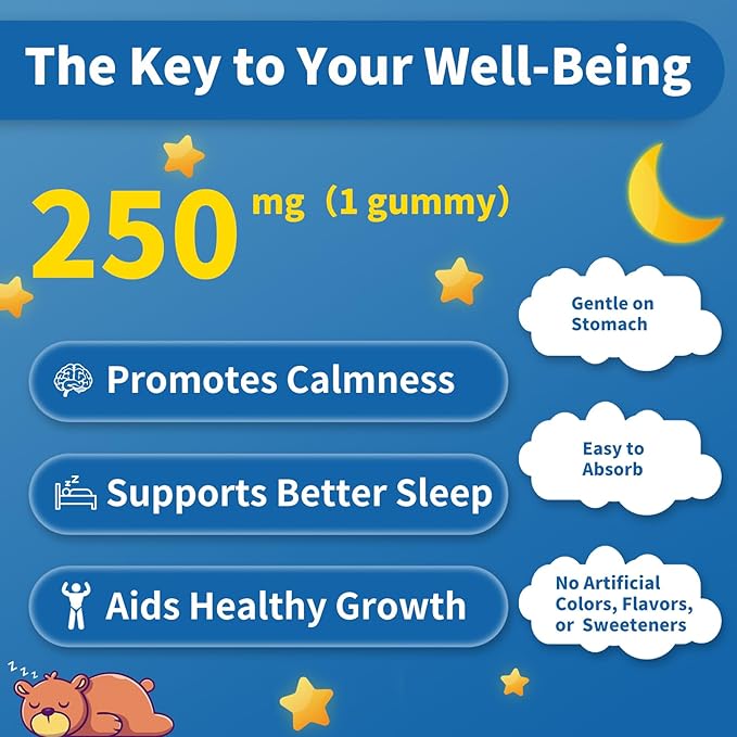 Magnesium Glycinate Gummies for Kids 4+ &amp Adults 500/250mg Kid Sleep Sugar Free Strawberry Flavor Magnesium Glycinate with Vitamin D3 &amp B6 Sleep Support - 120 Count