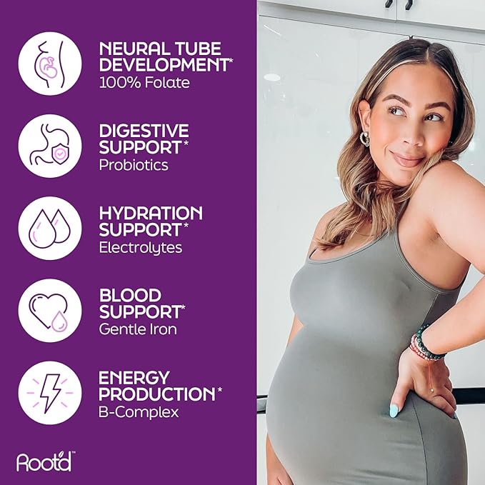Root'd Prenatal &amp His Multivitamin Powder Bundle with 3X Electrolytes