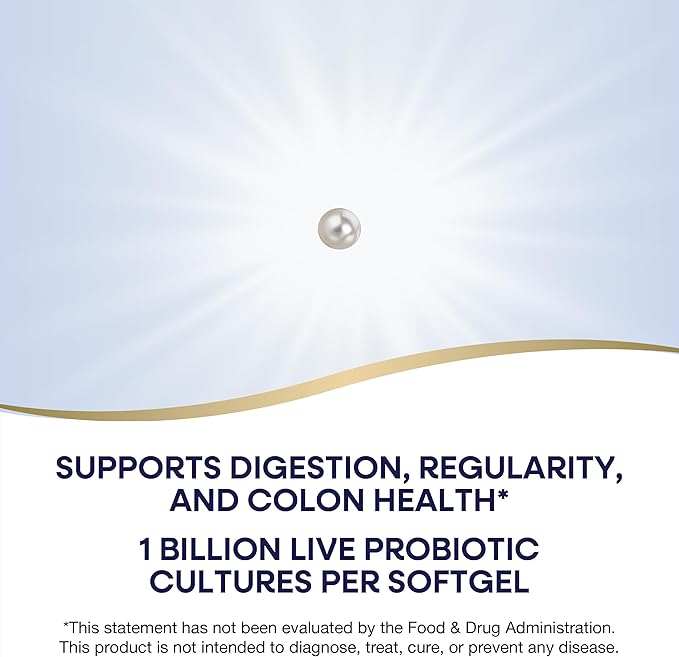Nature's Way Pearls Complete Probiotic Supports Digestive Balance* 1 Billion Live Cultures Supplement for Men and Women No Refrigeration Required 90 softgels