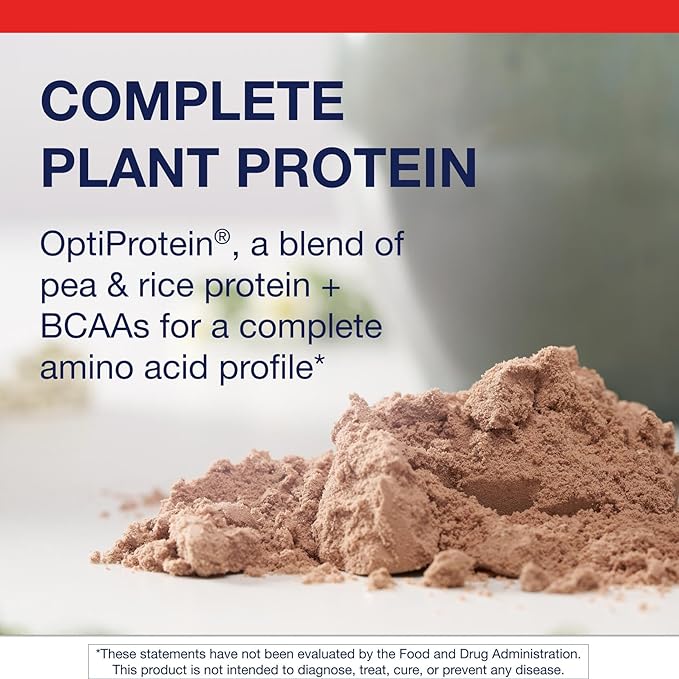 Metagenics Perfect Protein Pea &amp Rice - Plant-Based Protein Powder with 20g Protein &amp 3.5g BCAAs - Supports Muscle Growth &amp Recovery - Non-GMO Gluten-Free Dairy-Free - Chocolate - 30 Ser