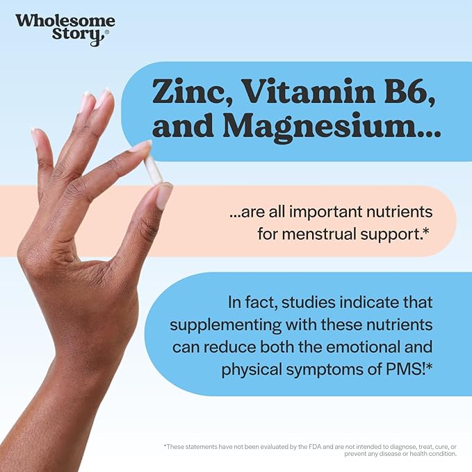 Zinc Picolinate Magnesium Glycinate Supplements with P5P Vitamin B6 | Magnesium and Zinc Vitamin | Reproductive &amp Fertility Health Hormone Balance Immune System Support | 30 Day Supply (Pack of