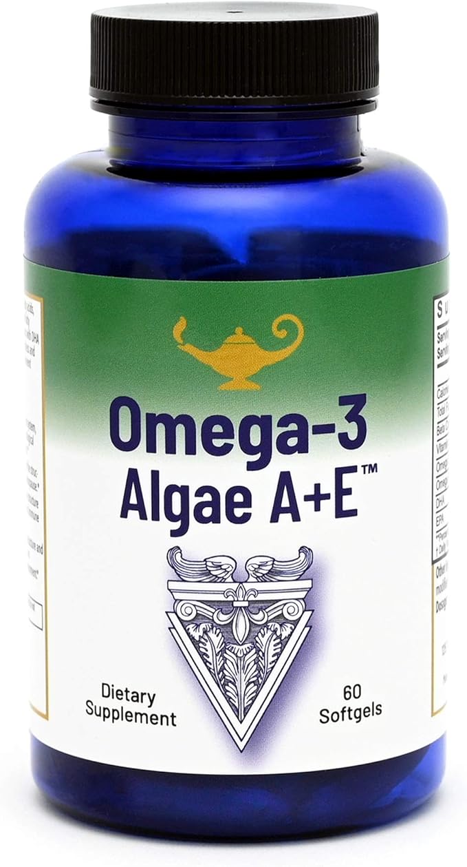RnA ReSet Omega-3 Algae A+E – Plant-Based DHA &amp EPA with Vitamins A and E Fish Oil Alternative (60 Softgels) NSF Contents Certified Cardiovascular Health Joint Support Brain Health