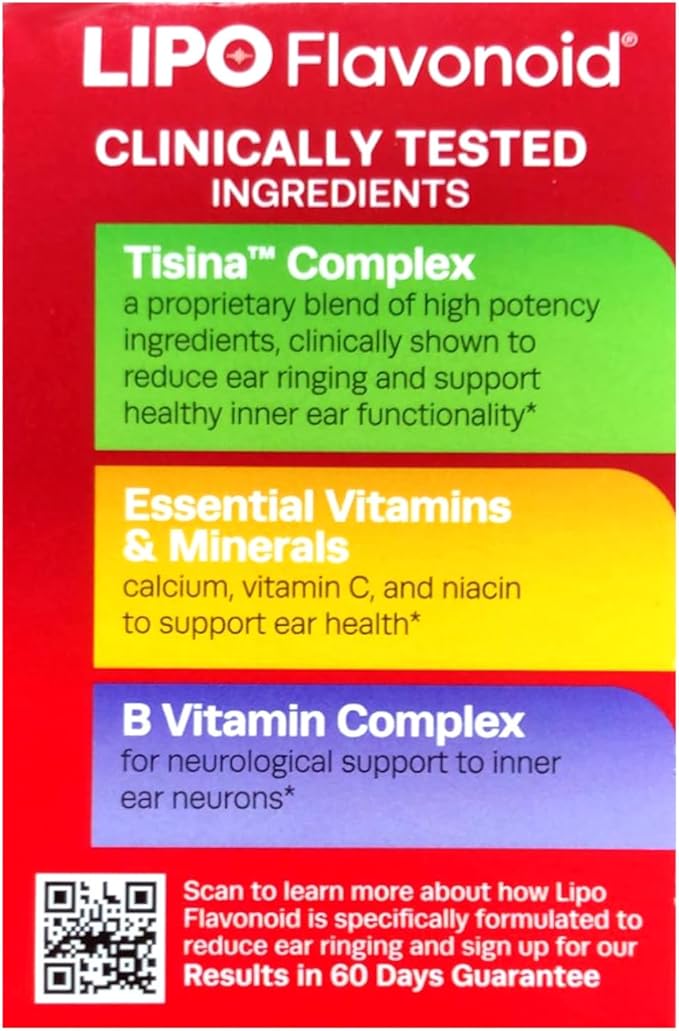 Lipo-Flavonoid Plus Dietary Supplement For Ear Health 100 ea Pack of 3