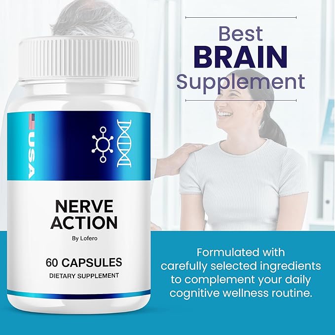 (2 Pack) Nerve Action Capsules NerveAction Pills Advanced Maximum Strength Neuropathy Supplement Health Function Support Vitamins Premium Wellness Formula All-Natural Ingredients Capsulas (120 ct)