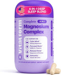 Magnesium Glycinate Sleep Complex – Non-Habit Forming Support with L-Theanine GABA Zinc &amp Rhodiola – Promotes Relaxation Calm &amp Muscle Recovery – Non-Melatonin – 100 Capsules
