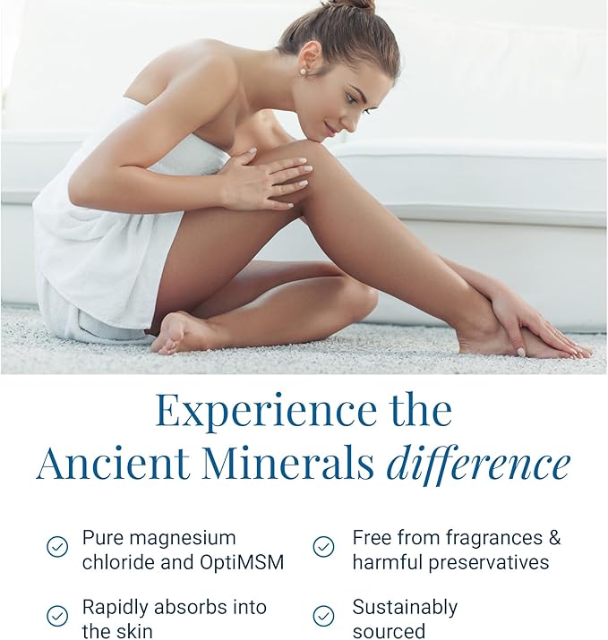 Ancient Minerals Magnesium Oil Ultra with OptiMSM Refill 33.8 oz. - Pure Genuine Zechstein Magnesium Chloride Supplement with MSM - Best Topical Skin Application for Dermal Absorption
