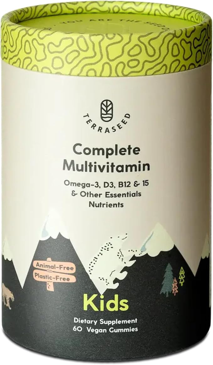 Complete Kids Multivitamin Gummies - with Omega 369 Vitamin B12 Folic Acid Iodine Vitamin C Zinc - Kids Daily Essential Vitamins - Premium Vegan Multivitamin for Kids 2+ (60 Gummies)