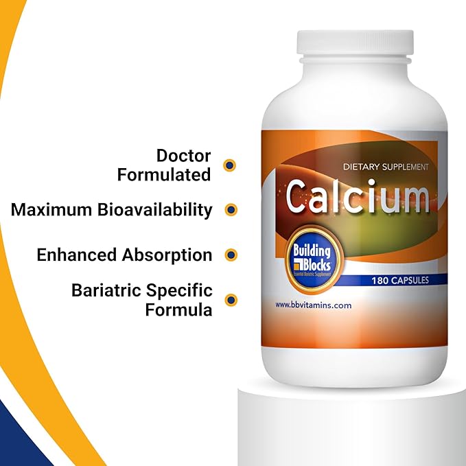 Building Blocks Calcium Citrate Capsule for Bariatric Patients 180 Count 30 Day Supply