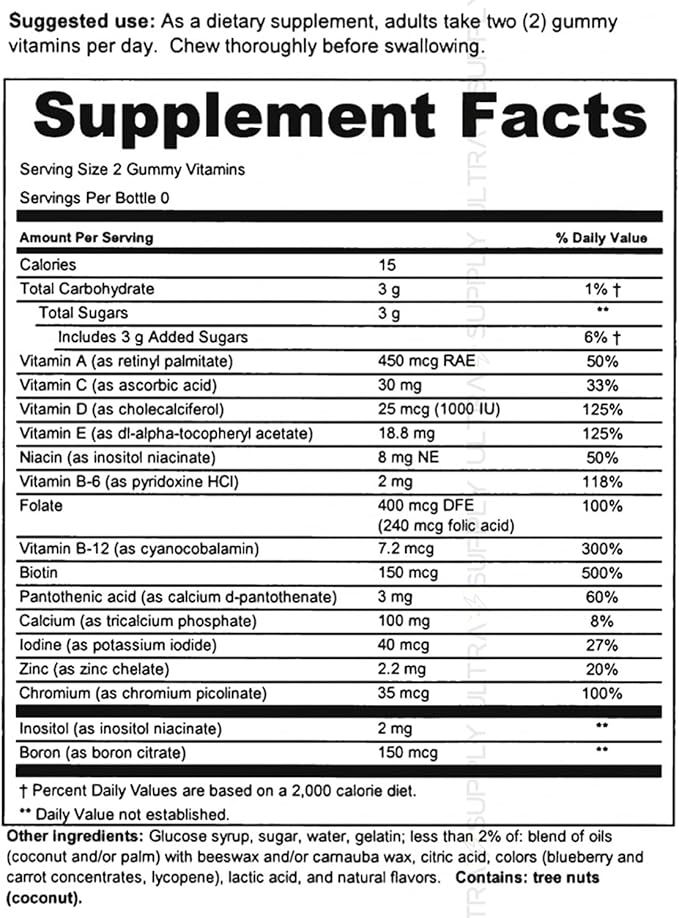 vita_fusions Women's Multivitamin Gummies 220 Count - Daily Supplement with 16 Key Nutrients - Supports Energy Metabolism Bone &amp Immune Health - Berry Flavors
