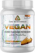 Core Nutritionals Vegan Gourmet Plant Based Protein Blend | with Vegan BCAAs | Lactose Soy Sugar &amp Gluten Free | 21g Pea Protein | 2 Pound (Peanut Butter Pie)