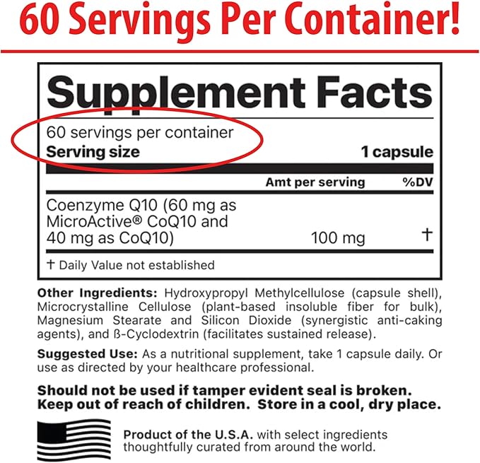 Jigsaw Health CoQ10 w/SRT | Heart Health Support | with Sustained Release Technology | 60 Capsules