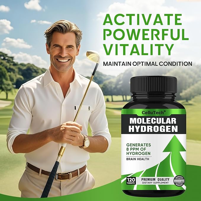 H2 Molecular Hydrogen Water Tablets with Magnesium120 Tablets Fast-Dissolving H2 Molecular Hydrogen Supplements Supports Brain Health and Cognitive FunctionNon-GMO Gluten Free