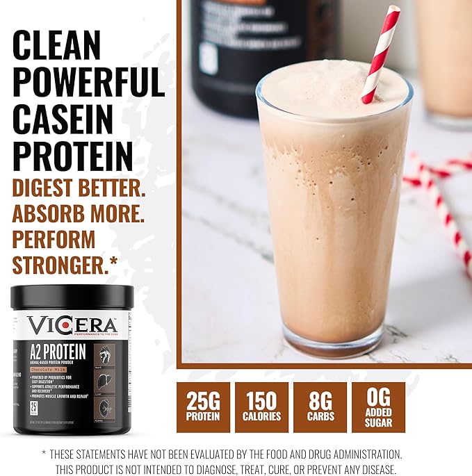 A2 Protein Powder Chocolate Milk 25 G Protein per Serving Organic A2/A2 Whey Casein Blend with Probiotics and Celtic Sea Salt Gluten Free Workout Supplement Non GMO 20 Servings 27.4 Oz