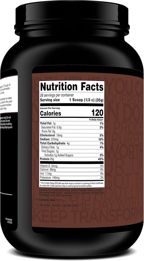 TransformHQ Whey Protein Isolate (WPI) Chocolate Dipped Cone Flavored 28 Servings - Performance Protein Powder