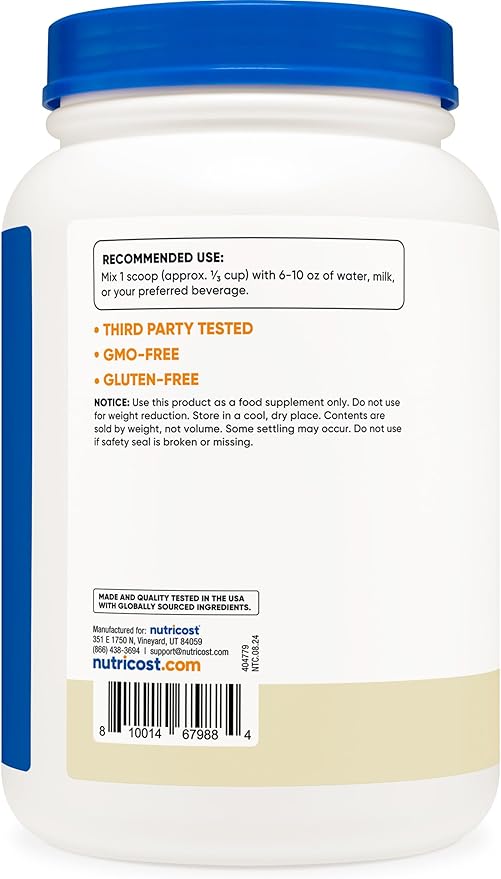 Nutricost Whey Protein Concentrate (Vanilla) 2LBS (Pack of 2)