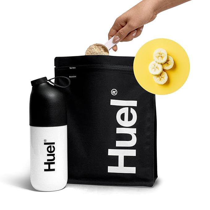Huel Black Edition | Banana 40g Vegan Protein Powder | Nutritionally Complete Meal Replacement | 27 Vitamins and Minerals Gluten Free | 17 Servings