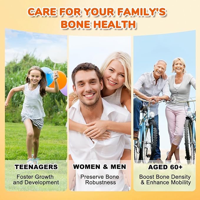 (2 Pack) Calcium Citrate GummiesCalcium 1200 mg with Vitamin D3 and K2 for Women &amp Men.Supports Bone Muscle &amp Teeth - Natural Orange Flavor120 Gummies- 60 Day Vegan Supply