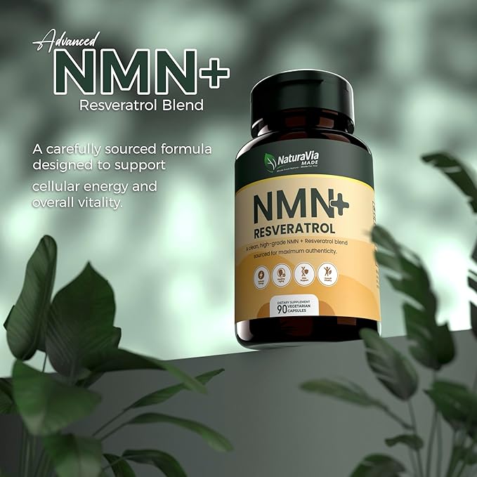 NMN Capsules with Resveratrol – High-Purity Formula – &gt99.7% Purity – Third-Party Tested – Made in USA – 500mg Nicotinamide + 100mg Resveratrol – 90 Capsules
