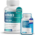 Liposomal HMB + Vitamin D3 &amp K2 – 1910mg Max Absorption – Muscle Energy &amp Performance Support – 3-Month Supply – 180 Capsules – Non-GMO Gluten-Free