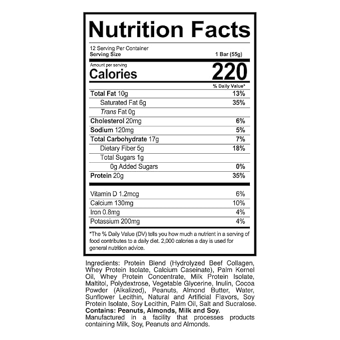REDCON1 MRE German Chocolate Cake Protein Bars - 12 Count Snack Bars for Breakfast or Post-Workout