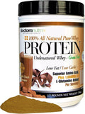 Pure 100 Percent - Undenatured Grass Fed Whey Protein Low Carb Low Fat Double Dutch Chocolate Flavor Natural Ultrafiltered Plus 1000 Milligrams L-Glutamine