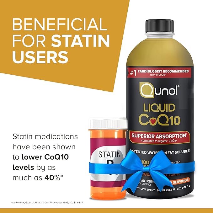 Qunol CoQ10 Liquid Supplement 100mg Superior Absorption Natural Form of Coenzyme Q10 Antioxidant for Heart Health Orange Pineapple Flavored 90 Servings 30.4 oz Bottle