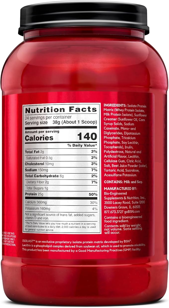 BSN SYNTHA-6 Isolate Protein Powder Strawberry Protein Powder with Whey Protein Isolate Milk Protein Isolate Flavor: Strawberry Milkshake 24 Servings (Packaging May Vary)