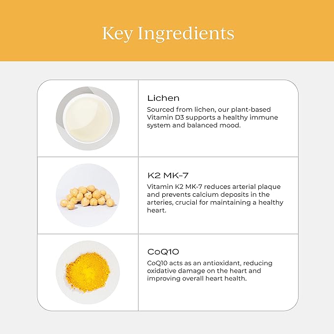 CYMBIOTIKA Vitamin D3 + K2 + CoQ10 Liquid Vitamin D Supplement for Immune Support Heart Health &amp Bone Health Energy Booster Liposomal Delivery Vegan Keto Ingredients Tangerine Flavor
