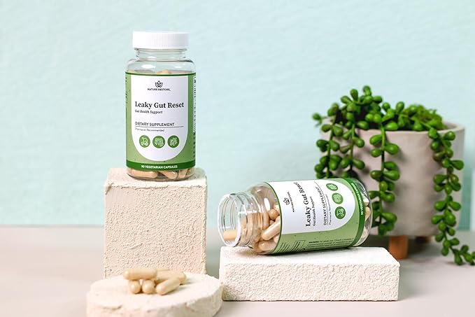 Nature Restore Gut Support Capsules | Marshmallow Root Licorice L Glutamine Probiotic &amp AstraGin | Digestive &amp Microbiome Health | 90 Count