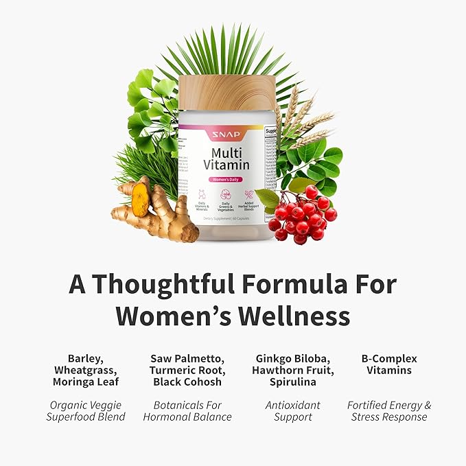 Snap Supplements Daily Multivitamin for Women 60 Capsules