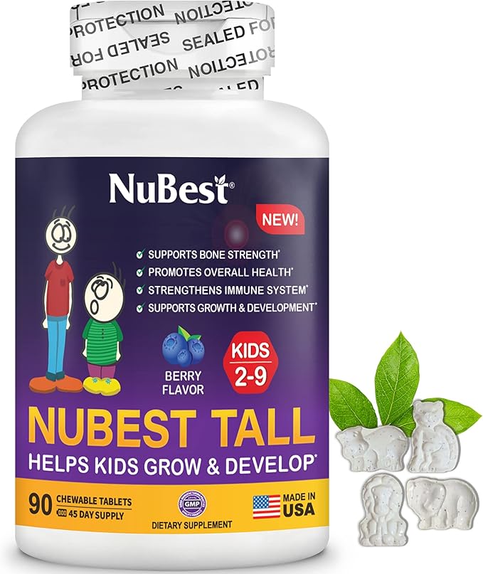 NuBest Bundle Tall 3 Extra Height Growth Tall 10 Tall 10 Tall Kids 90 Chewable Tablets | Growth Support for Kids &amp Teens