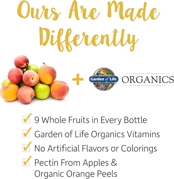 Garden of Life Organics Men 40+ Gummy Vitamins - Berry - Certified Organic Non-GMO Vegan Kosher Complete Multi - Methyl B12 C &amp D3 - Gluten Soy &amp Dairy Free 120 Real Fruit Gummies