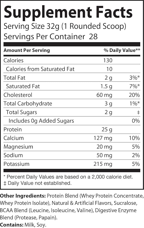 Vendetta Whey Protein 2lb – All-Whey Protein Isolate &amp Concentrate Blend – 25g Protein per Serving – Supports Muscle Growth Recovery &amp Stamina – Naturally Rich in BCAAs