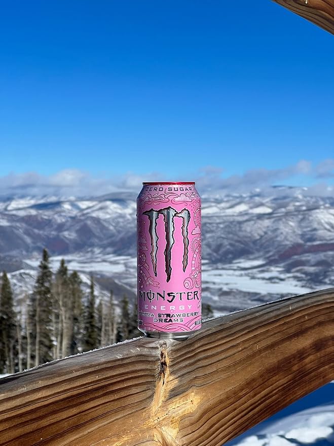Monster Energy Ultra Strawberry Dreams Sugar Free Energy Drink 16 Ounce | Pack of 15