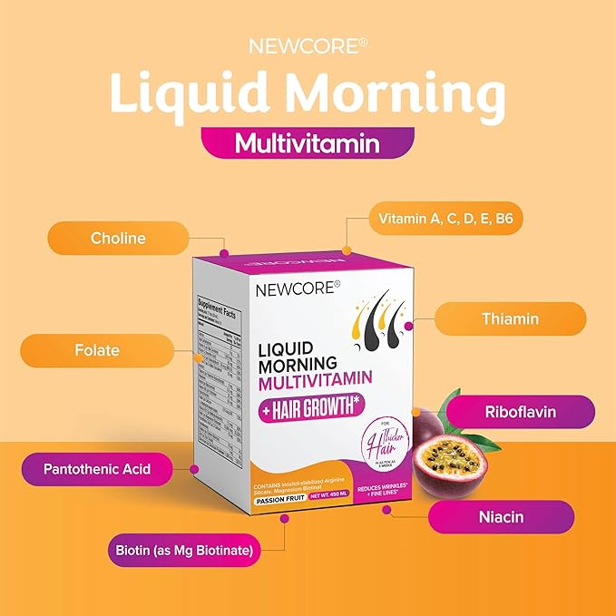 Liquid Multivitamin for Women – Promotes Thicker Hair &amp Smoother Skin – with Biotin Collagen and Vitamins – Vegan Non-GMO – 10.14 fl oz