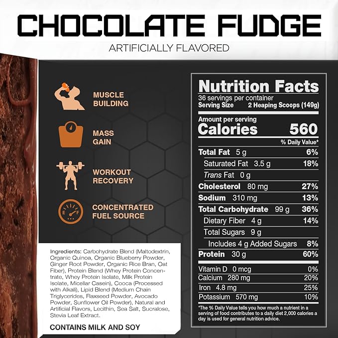 Clean Gainer (Bag) Chocolate Fudge 12 lbs