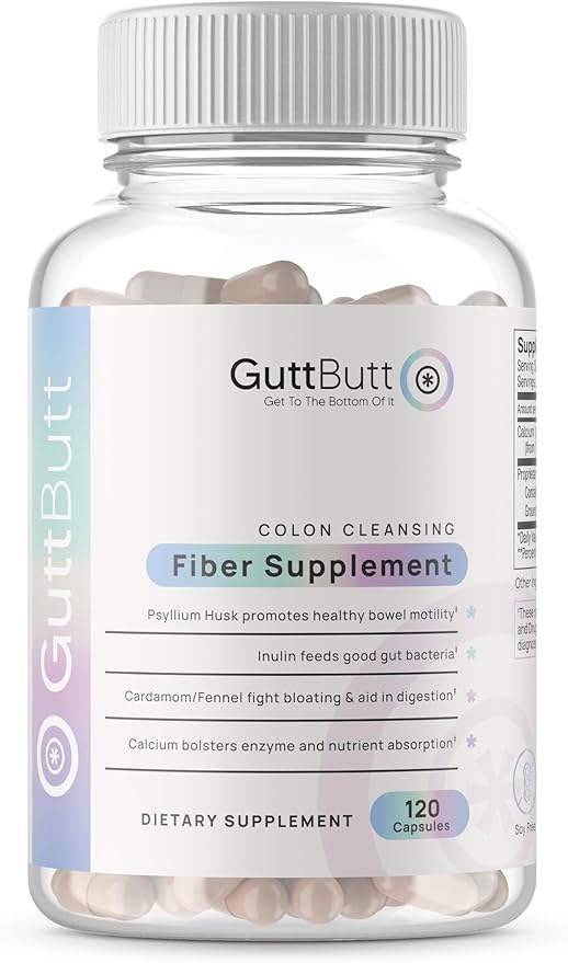 Vegan Cleanliness Fiber Supplement | Helps Promote Digestive Regularity | Psyllium Husk Inulin Cardamom Fennel Seed Calcium Carbonate | Proprietary Formula | 120 Vegan Capsules