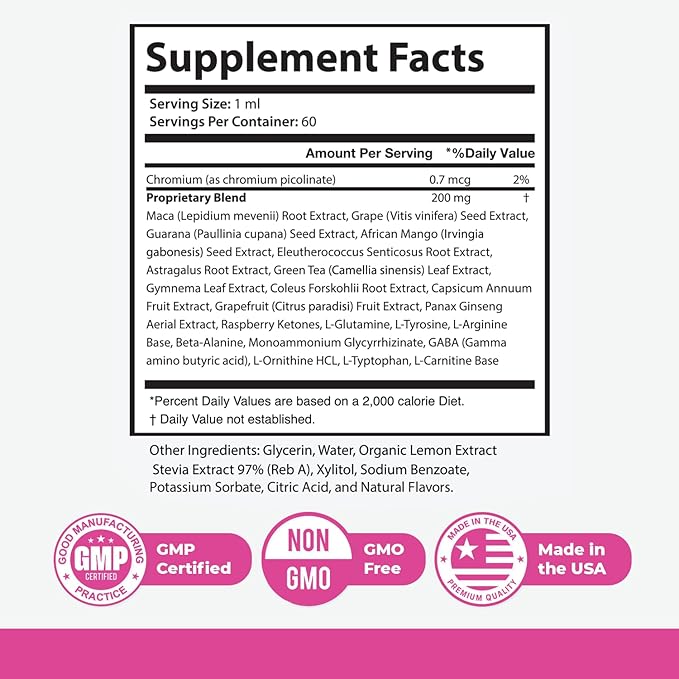 Gelatin Sculpt – Daily Liquid Botanical Supplement with Chromium &amp Plant Extracts – Clean Stimulant-Free Formula – Non-GMO Made in USA GMP-Certified - 2 fl oz (60 mL) 3 Month Supply