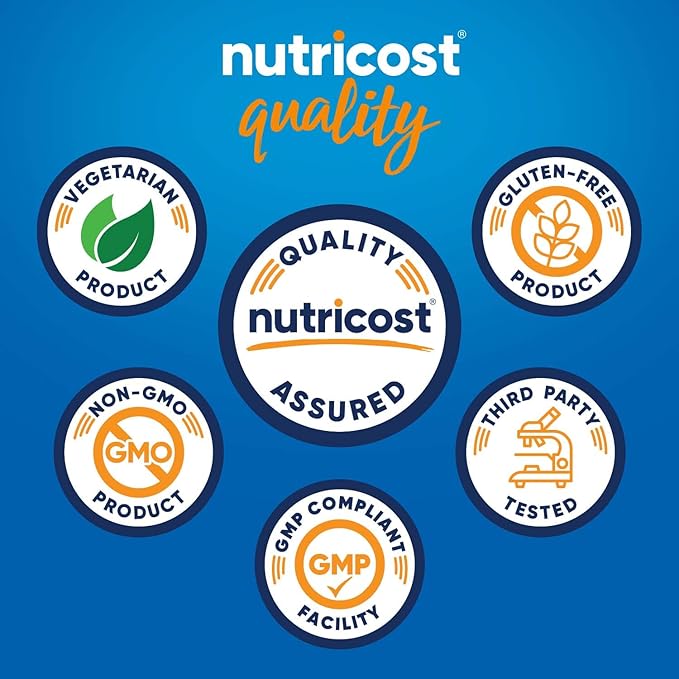 Nutricost Pea Protein Powder (2 LBS) Unflavored - 20g of Vegan Pea Protein Isolate GMO-Free Gluten-Free 36 Servings