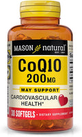 MASON NATURAL Coenzyme Q10 200 mg to Support Normal Cardiovascular Function in Men &amp Women 30-Day Supply 30 Softgels (Pack of 1)