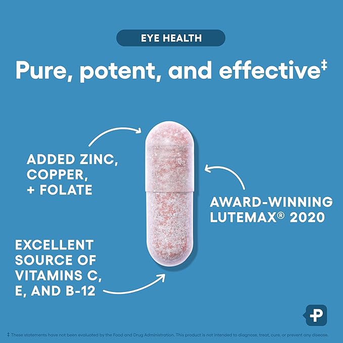 Physician's Choice Eye Health - Lutein Zeaxanthin &amp Bilberry Extract - Supports Eye Strain Dry Eyes and Vision Health - 2 Award-Winning Clinically Proven Eye Vitamin Ingredients - Carotenoid Bl