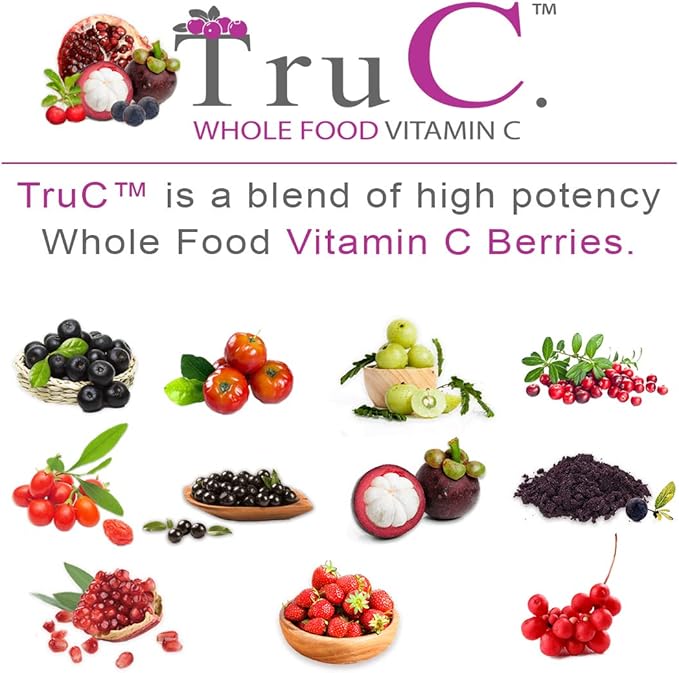 (3 Pack) Raw Whole Food Vitamin C Natural Immune Support from Berries Premium Antioxidants Bioflavonoids &amp Polyphenols 180 Vegan Capsules