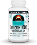 Source Naturlas Quercetin 1000 with Bromelain Respiratory and Immune Support* 1000 mg Tablets 120 Count