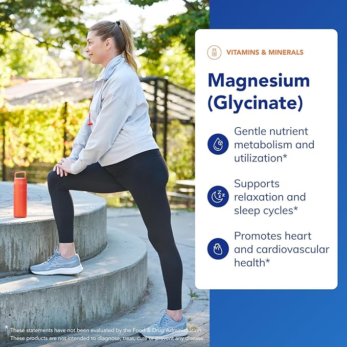 Pure Encapsulations Magnesium (Glycinate) - Supplement to Support Stress Relief Sleep Heart Health Nerves Muscles and Metabolism* - with Magnesium Glycinate - 180 Capsules