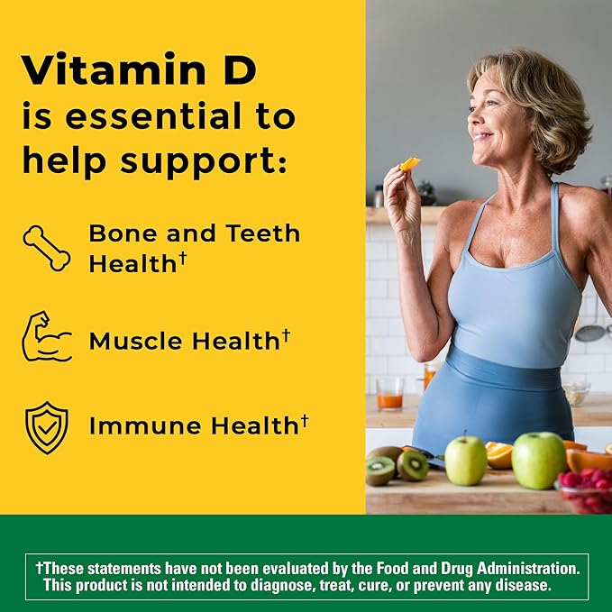 Nature Made Vitamin D3 2000 IU (50 mcg) Vitamin D Supplement for Bone Teeth Muscle and Immune Health Support 400 Tablets 400 Day Supply