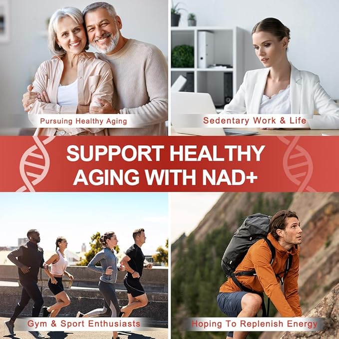 NAD Supplement 1200mg Synergistic Blend with Nicotinamide Riboside PQQ &amp Resveratrol - Premium Anti-Aging Supplement for Cellular Energy Mental Clarity and Longevity (30 Packets)1