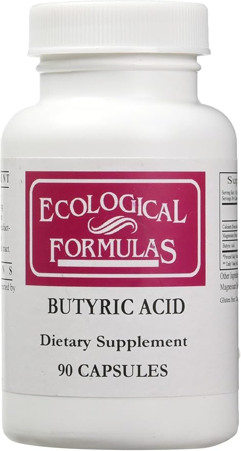 Ecological Formulas Calcium Magnesium Butyrate (Btyric Acid) Supports Gut Health. 1-Pack Cream 90 Capsules