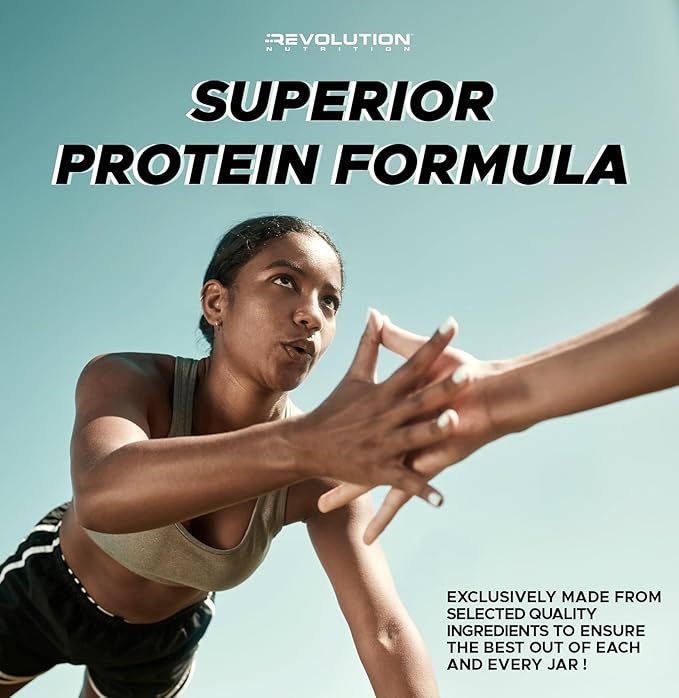 Revolution Nutrition High Whey Protein Powder 6LB Whey Isolate Gluten Free Lean Muscle Mass for Men &amp Women 25g of Protein Per Scoop 2.7kg 73 Servings (Cookies &amp Cream 6 Pound)