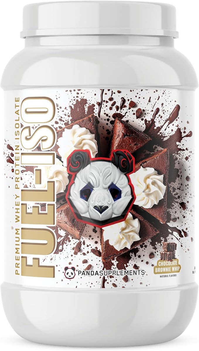 Panda Supps - Panda Fuel ISO Premium 100% Whey Protein Isolate for Men and Women with 25g Protein and 0 Sugar (Chocolate Brownie Whip) (25 Servings)