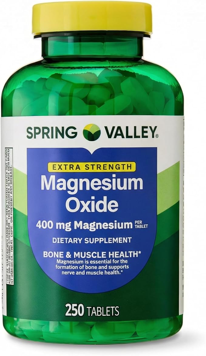 Magnesium 400mg – 250 Tablets High Potency Magnesium Supplement Daily Magnesium Tablets for Bone Nerve Muscle and Heart Support (Pack of 1)